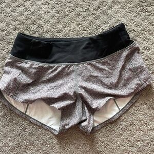 Gray Lululemon Speed Up Shorts!